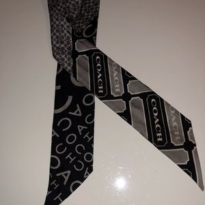 Coach black/multi signature hair/purse accessory